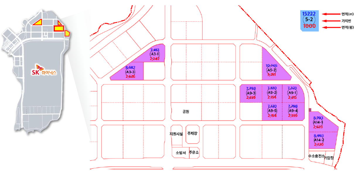 용인반도체클러스터 협력화단지 세부 공급 필지 배치도